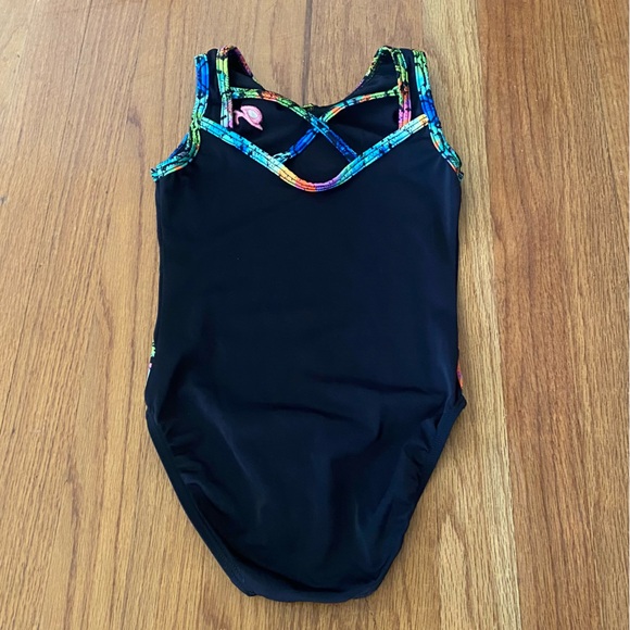 GK Leotard Black with Vibrant Accents - Picture 5 of 8